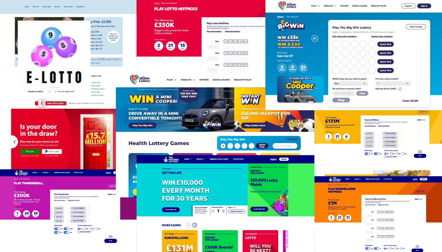 All UK Lotteries in One Colourfull Representation of Them All E-Lotto.co.uk
