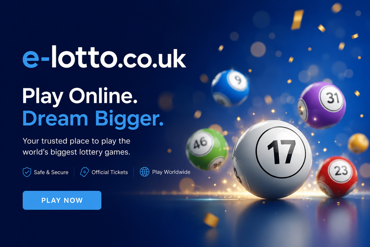 Festive online lottery promotion banner